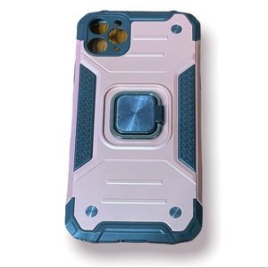 iPhone 13 Pro Max Case with Metal Kickstand in Pink and Black